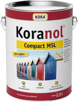 KORA Koranol Compact MSL 2,5 Liter in 18 Farben Holzlasur Lasur Holzschutz