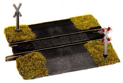 Fleischmann 6197 Bahnübergang unbeschrankt L=100mm Spur H0