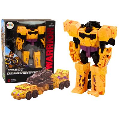 Leantoys Roboterpanzer mit Waffe 2in1 Transformation X-Warrior Gelb