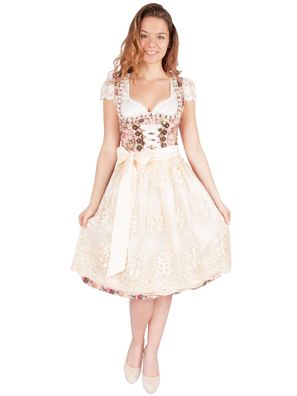 Krüger Dirndl Blumenzauber 60er Länge rose - Größe: 38