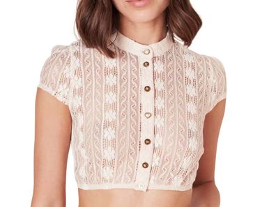 Krüger Dirndlbluse Lavina beige - Größe: 42