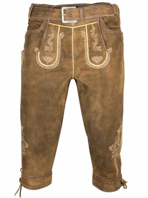 MarJo Kniebundhose Schorschi inkl. Gürtel walnut glossy - Farbe: walnut