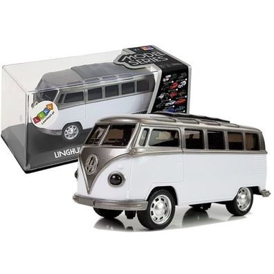 Lean Toys Bus Spring Drive Weiß mit Licht und Sound