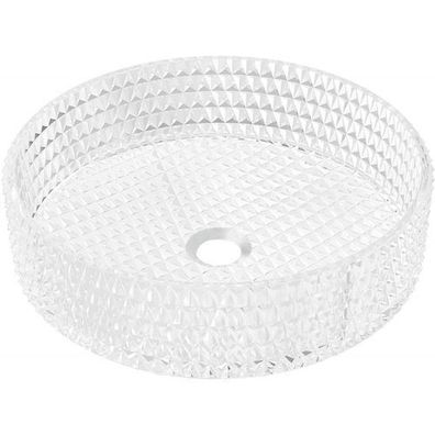 Mexen Aura Aufsatzwaschbecken aus Glas 39 x 39 cm, transparent - 24013900