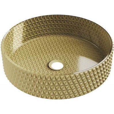 Mexen Aura Aufsatzwaschbecken aus Glas 39 x 39 cm, gold - 24013950