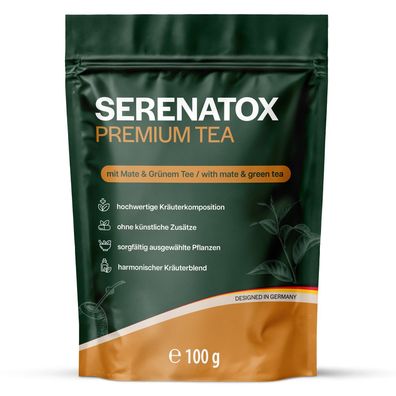 Serenatox Premium Tea | Für einen klaren Start im den Tag | Premium Qualität | 100g