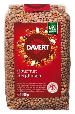 3x Davert Gourmet Berglinsen 500g 500g