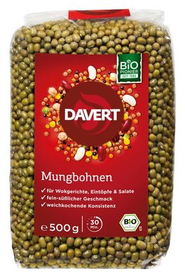 3x Davert Mungbohnen 500g 500g