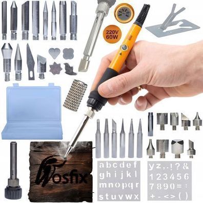 Rosfix Set Lötkolben OP60W mit Temperaturregelung | 60W, 200–450°C, 37 Teile