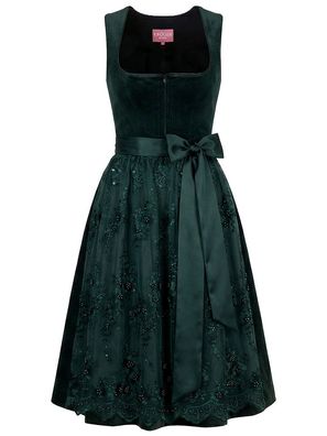 Dirndl Lovira 60cm Länge dunkelgrün