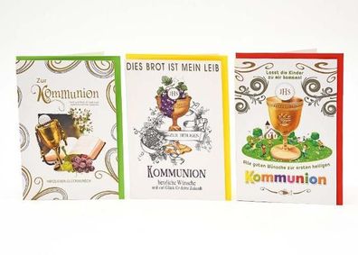 Kommunionskarte - 100 Stück - 3 Motive