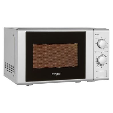 Exquisit Mikrowelle m. Grill 1000/700W,20L MW 900-030 G Silber
