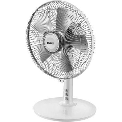 Unold Silverline 86810 Tischventilator Ø 25cm, 25 W in weiß, silber