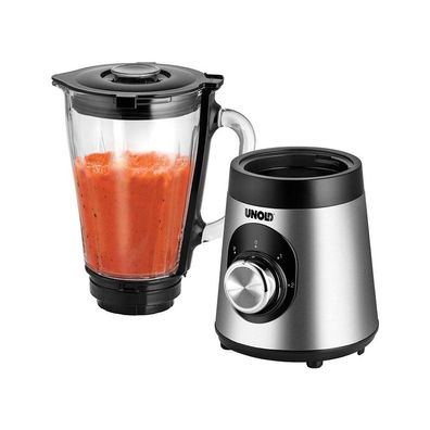 Unold Edel 78625 Standmixer 500 W 1,5 l Tischplatten-Mixer Edelstahl, Schwarz