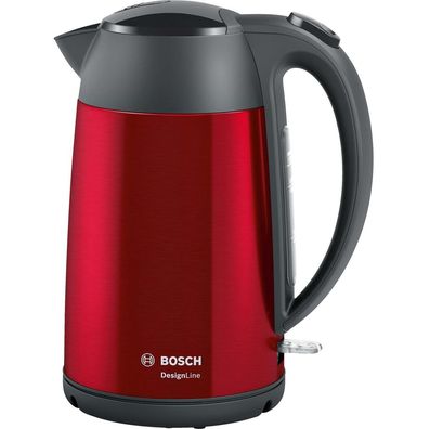 Bosch DesignLine TWK3P424 Wasserkocher 1,7L 2400W Rot, Grau