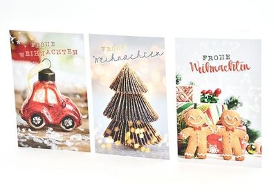 Weihnachtskarte - 100 Stück - 3 Motive