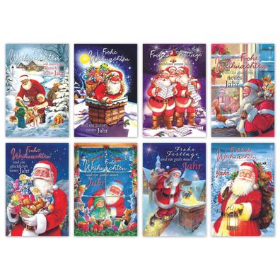 Weihnachtskarte - 100 Stück - 8 Motive
