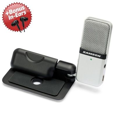 Samson GO Mic kompaktes USB Mikrofon + Bonus In-Ear Kopfhörer