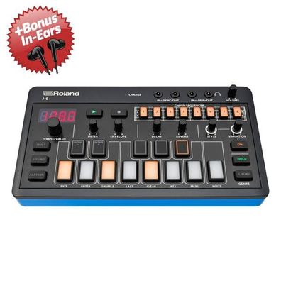 Roland Aira J-6 Chord Synthesizer + Bonus In-Ear Kopfhörer