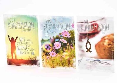 Konfirmationskarte - 100 Stück - 3 Motive