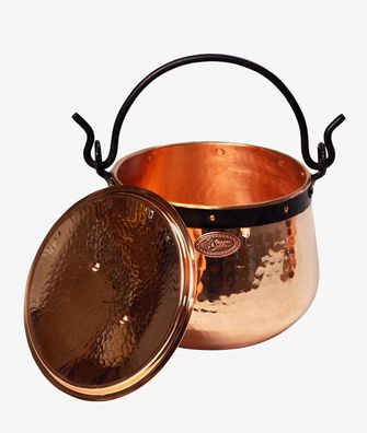 CopperGarden®" Kupferkessel 5 Liter | mit Deckel | Hexenkessel