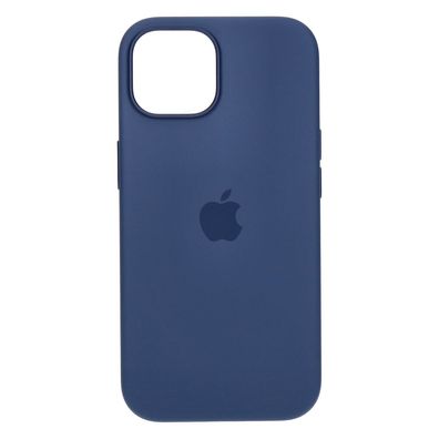 Apple Silikon Case mit MagSafe für iPhone 15 Sturmblau
