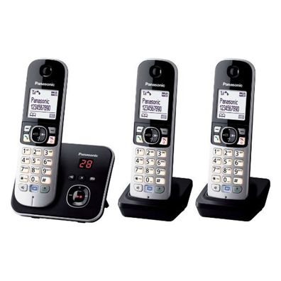 Panasonic KX-TG6823GB Telefon DECT-Telefon Anrufer-Identifikation Schwarz, Silber