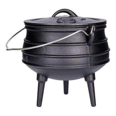 TP Potjie Pot - BBQ Dreifuß Dutch Oven Gusseisen, Feuerkessel mit Deckel und Füßen