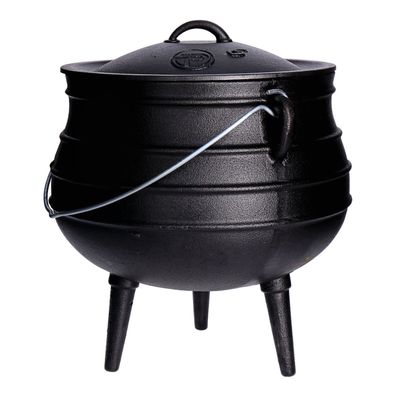 TP Potjie Pot - BBQ Dreifuß Dutch Oven Gusseisen, Feuerkessel mit Deckel und Füßen