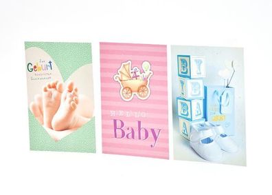 Ereigniskarte zur Geburt - 100 Stück - 3 Motive