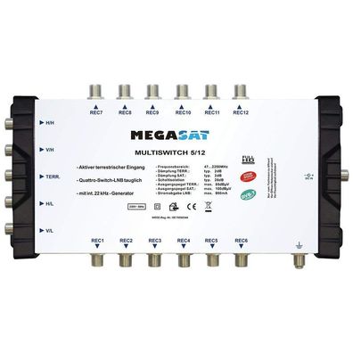 Megasat Multiswitch 5/12 SAT-Multischalter