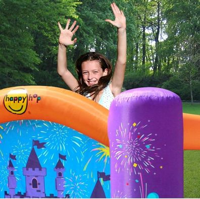 grosse Kinder-Hüpfburg für 2 Kinder aufblasbar Kinder-Spielburg Hüpftrampolin