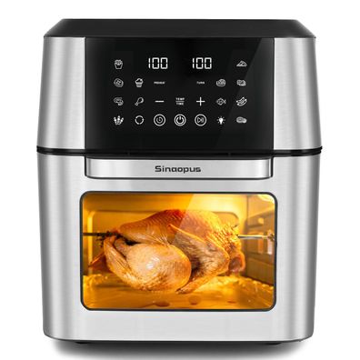 XXL Heißluftfritteuse 12L 1800W Touchpanel 12 Programme 60min Timer Airfryer 80-200°C