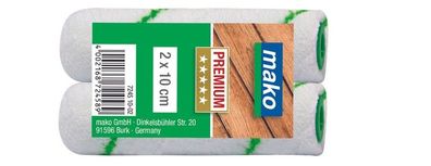 mako Lasurroller Mikrofaser extra kurz Ersatzwalze 10cm 2 St