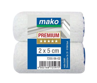 mako Lackroller-Mini mako-tex plus, Premium 5 cm - 2 Stück
