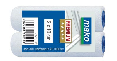 mako Lackroller mako-tex plus, Premium 10 cm - 2 Stück