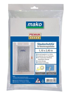 mako Staubschutztür für Renovierungsarbeiten, Premium 1,10 m