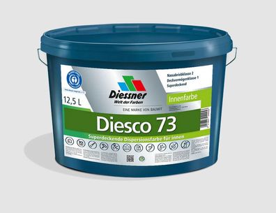 Diessner Diesco 73 Wand- & Deckenfarbe Dispersionsfarbe weiß 12,5 L