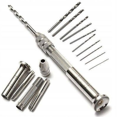 Rosfix Mini Handbohrmaschine Set – 0,8–3 mm Bohrer | für Holz & Kunststoff