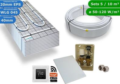 HWT TAC Fußbodenheizung Set 5m² E-Regelbox WLAN Touch