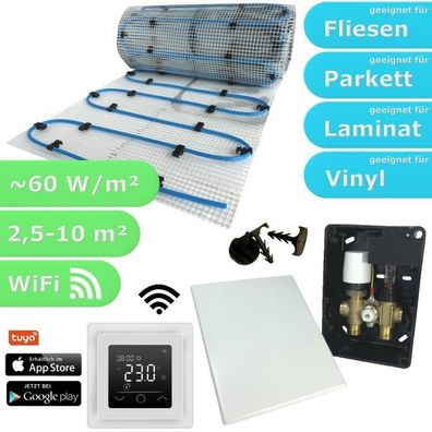 HoWaTech Fußbodenheizung Set Einrohr E-Regelbox WLAN Touch
