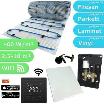 HoWaTech Fußbodenheizung Set Einrohr E-Regelbox WLAN Touch