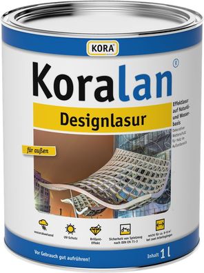 KORA Koralan Designlasur 2,5 Liter in 12 Farben Holzlasur Lasur Holzschutz