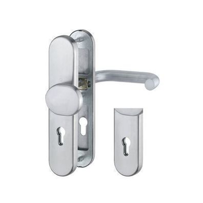 HOPPE Schutzgarnitur Paris PZ Wechselgarnitur Edelstahl matt Langschild Griff