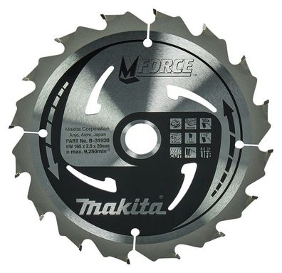Makita Kreissägeblatt M-FORCE 165mm 16Z Holz