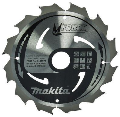 Makita Kreissägeblatt M-FORCE 190mm 12Z Holz
