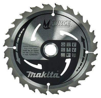 Makita Kreissägeblatt M-FORCE 165mm 24Z
