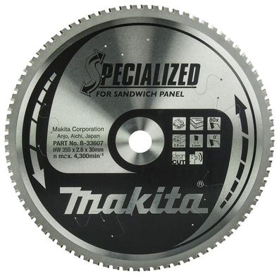 Makita Kreissägeblatt HM 355x30x80Z SWP