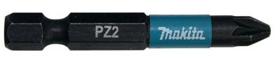 2x Makita Bit PZ2 50mm Impact Black B-63753