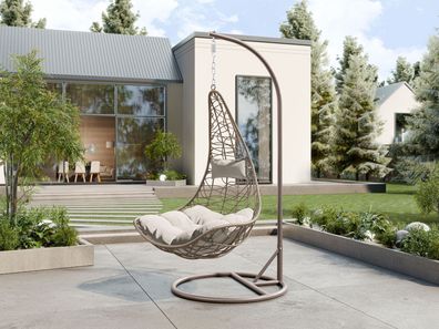 Hängesessel Boho Hängestuhl Hängekorb mit Gestell Stilvoll Kokon M24